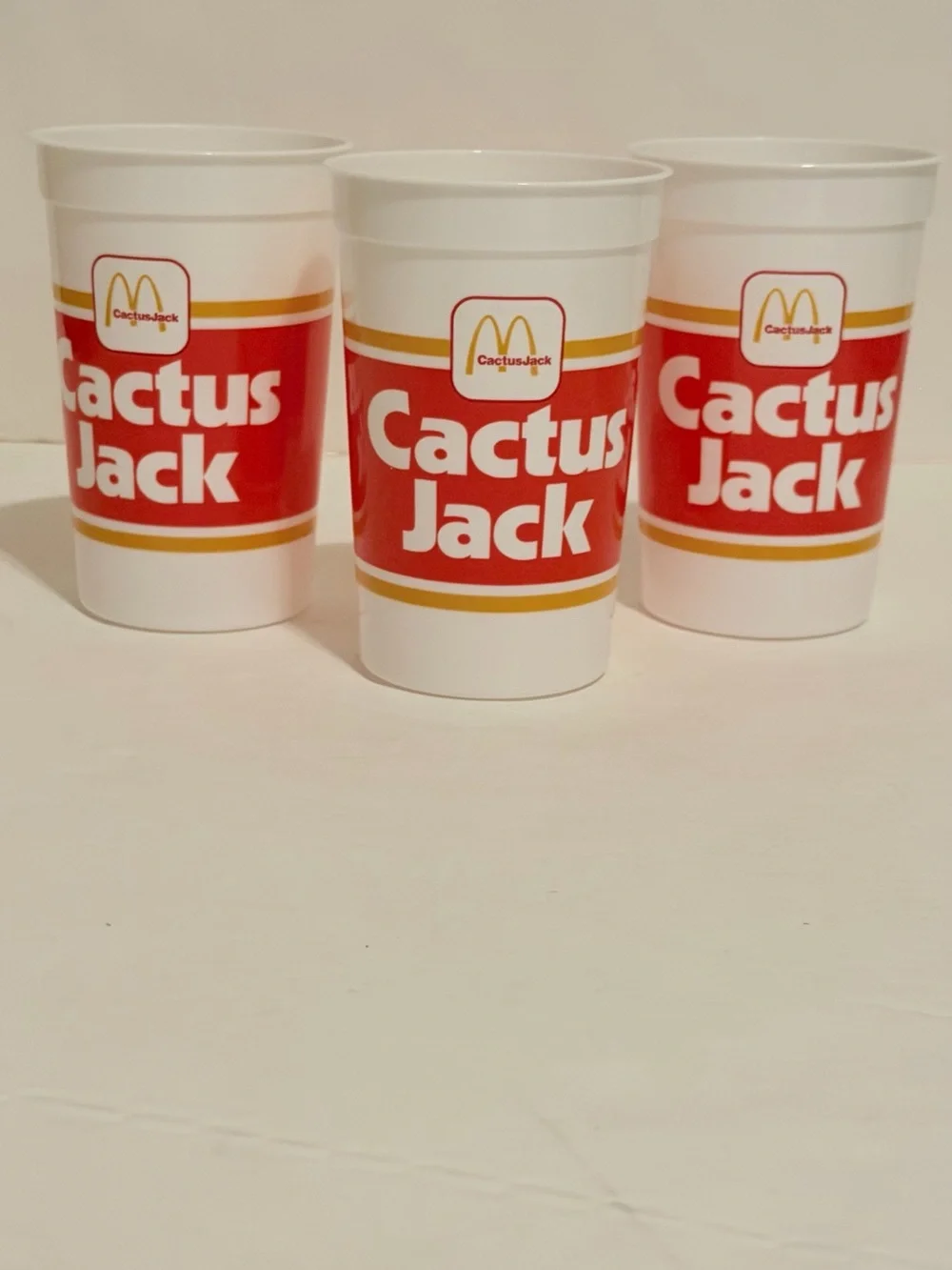 Cactus Jack x McDonald's Plastic Promotional Cup - White & Red